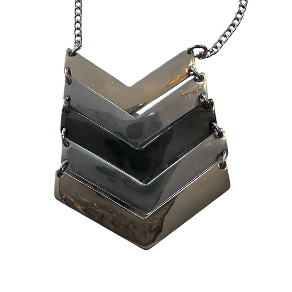 Mixed Metal Pendant Y2K statement jewelry - Picture 2 of 9